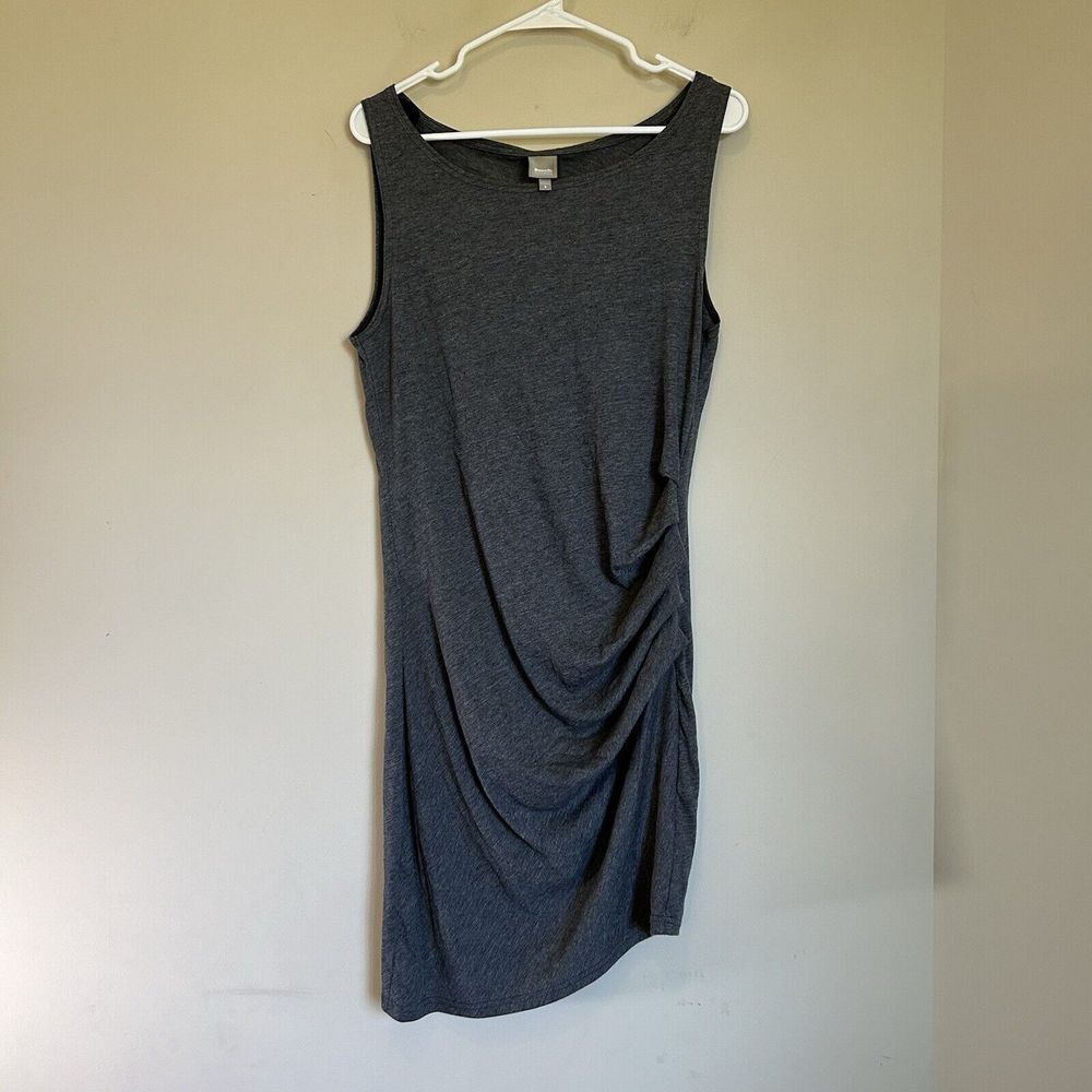 Bench Grey Gathered Tank Dress‎ Small Slightly Asymmetrical Women's